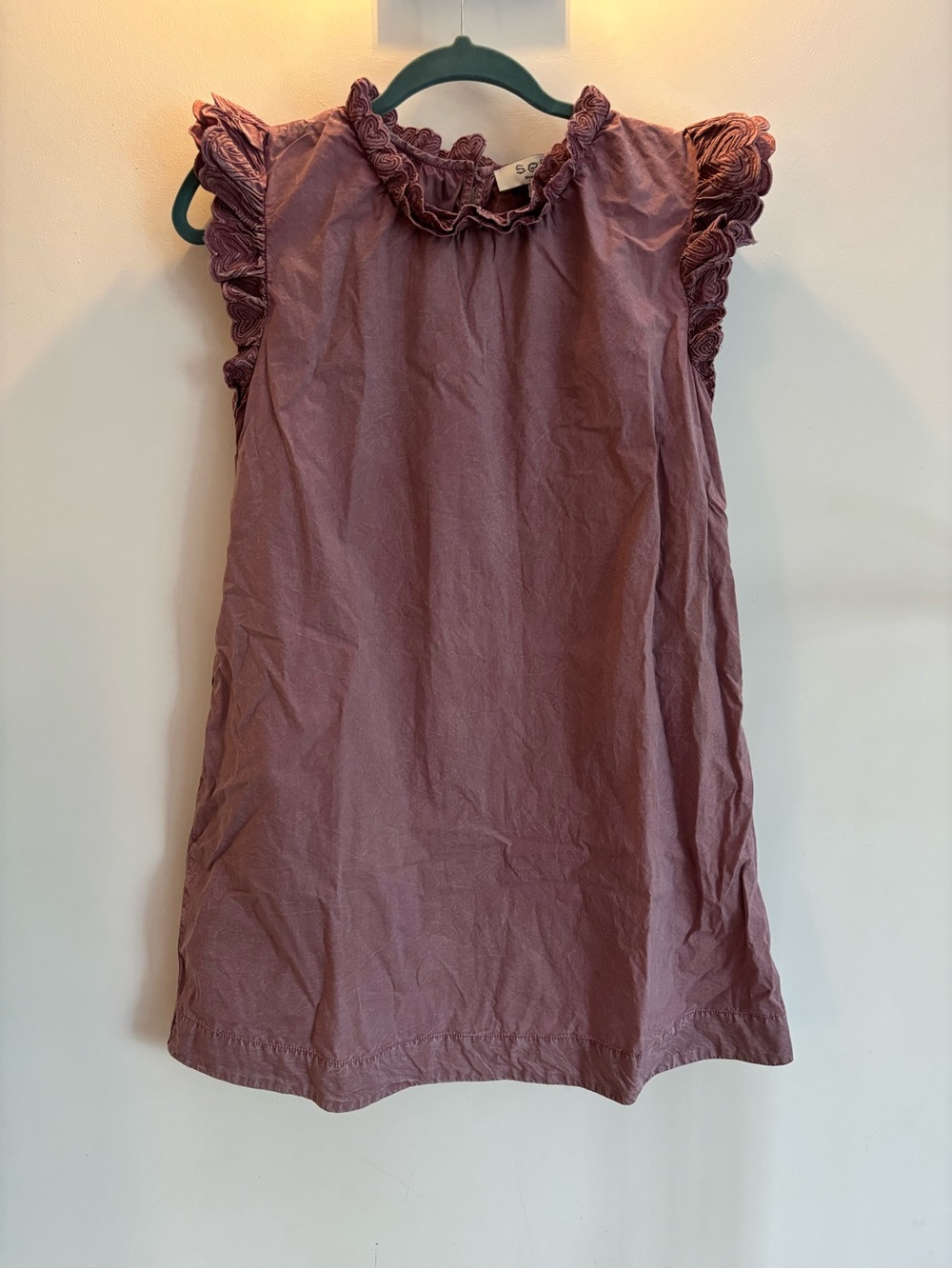 Sea New York Mauve Ruffle-Trim Tank Top